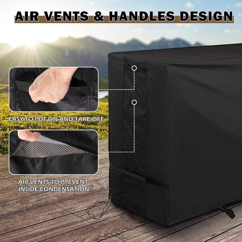 Patio Bar Table Set Cover for 55in Pub Height Bar Table & 2 Bar Stools, O...
