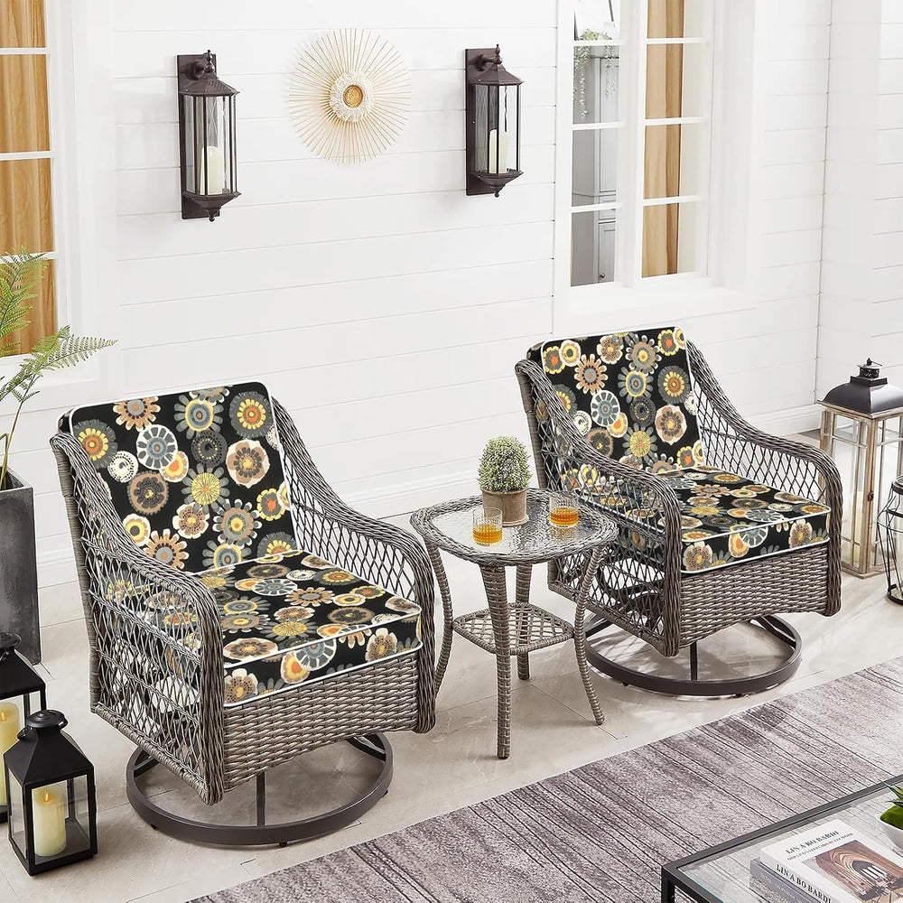 Patio Chair Cushions 19 x 19 x 3 Inch, Outdoor Cushions for Patio Furniture, ...