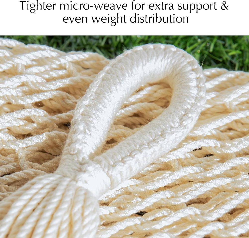 PNAEUT Handwoven Rope Mayan Hammock for Outside, 600 lbs Capacity
