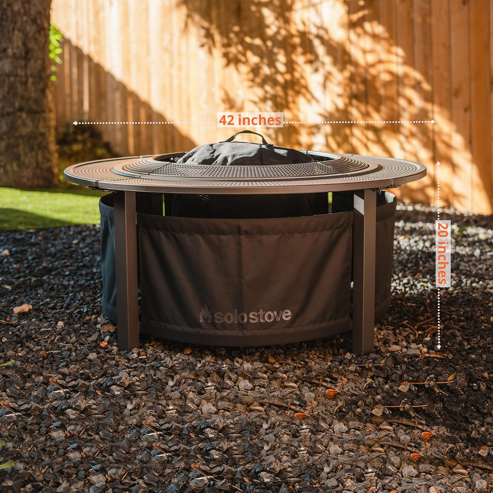 Solo Stove 42" Fire Pit Surround | Protective Barrier & Outdoor Tabl...