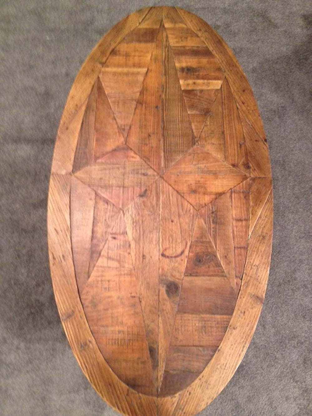 Alaterre Furniture Revive Oval Coffee Table, Natural, 48” x 24” x 18”