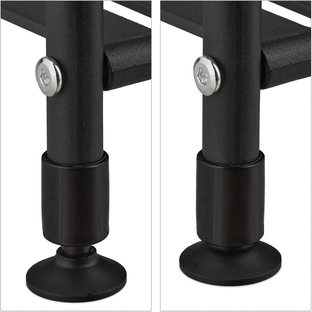 Relaxdays Standing Shelf, Steel, H x W x D: 115 x 33 x 28 cm, Kitchen & B...
