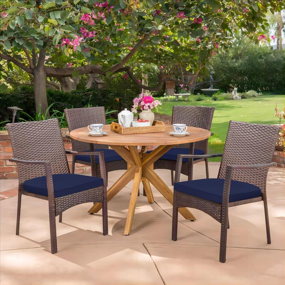 HARBOREST Outdoor Chair Cushions Set of 4, Water Resistant Patio Chair Cushio...
