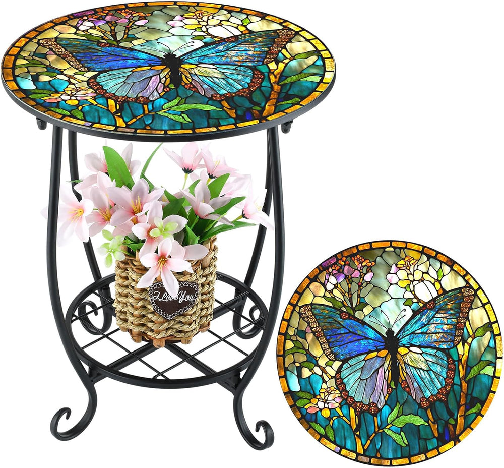 Cinnvoice Outdoor Side Table Small End Patio Porch Table