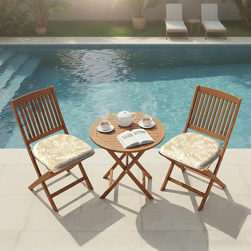 DYTXIII Set of 2 Outdoor Chair Cushions with Ties, Water Repellent Patio Chai...