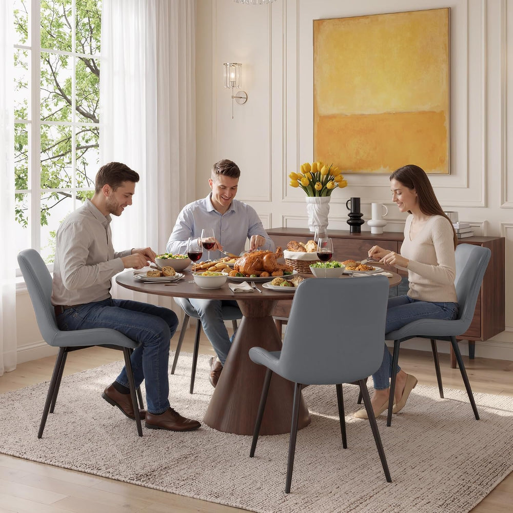 Dining Chairs Set of 4, Leather Dining Chairs for Dining Table Easy to Clean,...