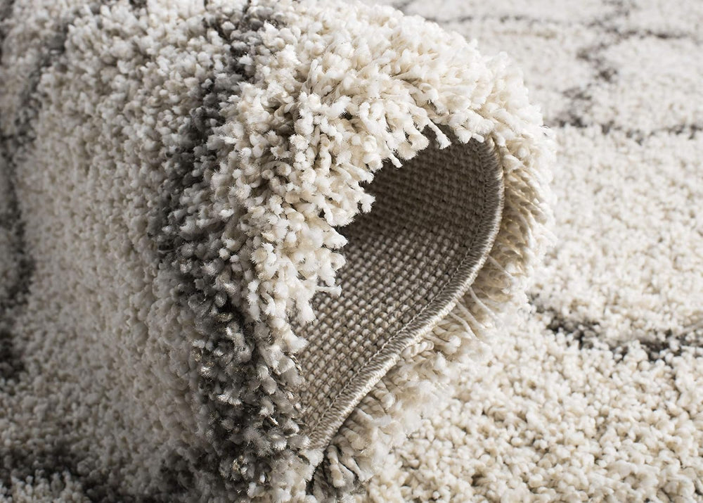 SAFAVIEH Hudson Shag Collection Area Rug - 10' x 14', Ivory & Gre...