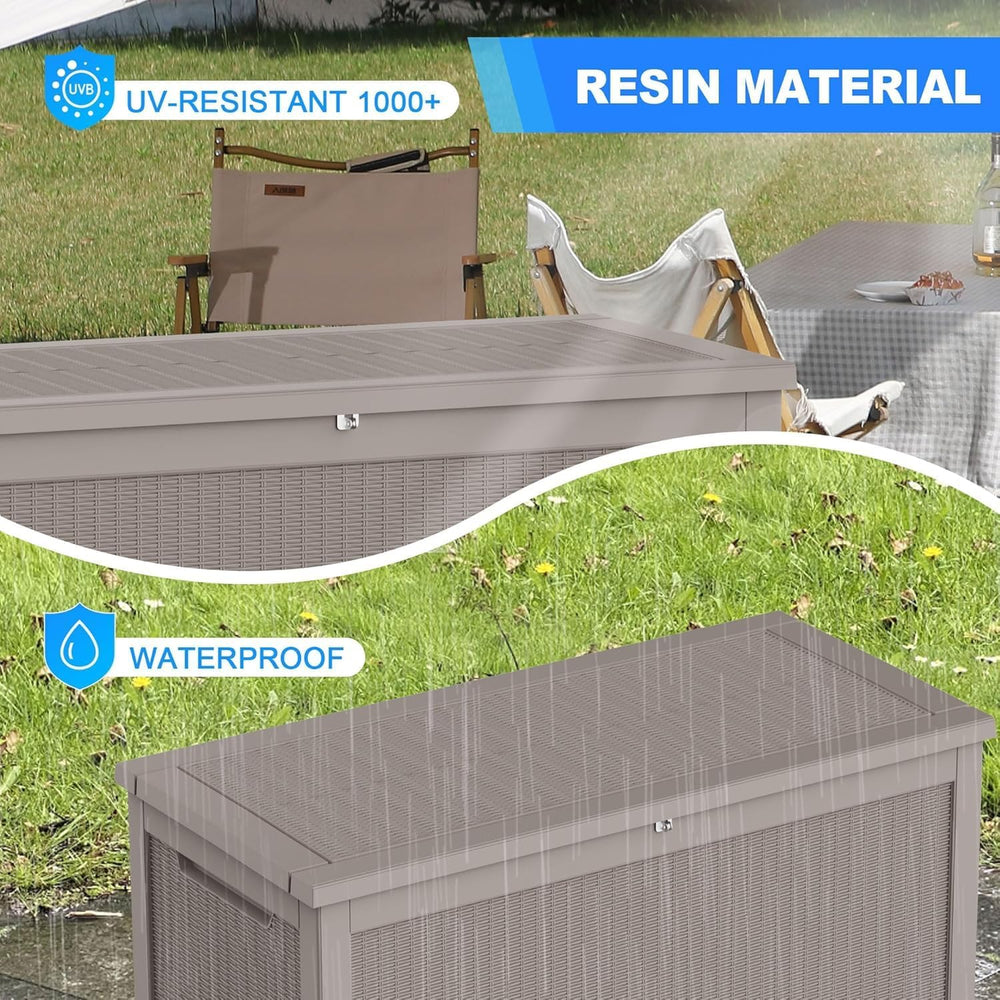 320 Gallon Outdoor Storage Box Wateproof, Extra Large Storage Organizer for P...