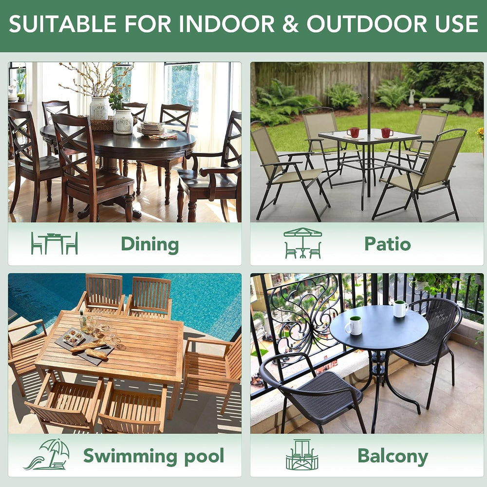 Summsun Outdoor Chair Cushions Set of 4: Water Resistant Seat Cushion for Pat...