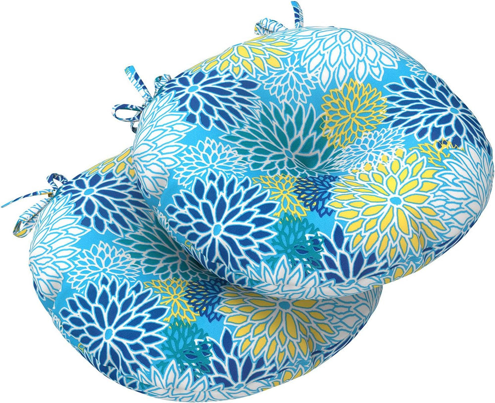 LVTXIII Outdoor Bistro Chair Cushions, 15"x15"x4" Round Patio ...