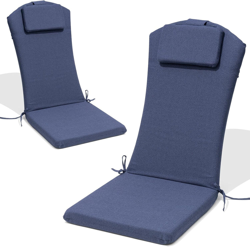 50x20 In Adirondack Chair Cushion Set of 2, Patio Chair Cushion w/Headrest