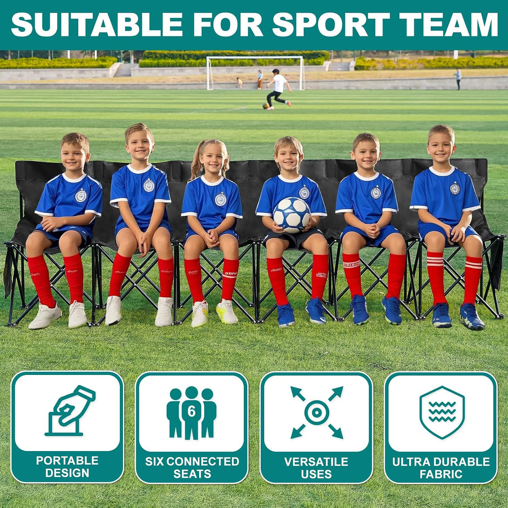 1MORE Folding Bench, Portable Foldable Sideline Bench for Team with Carry Bag