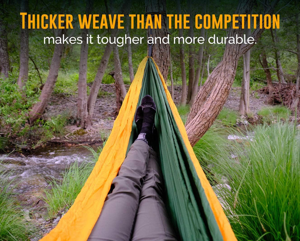 Ryno Tuff XL 2 Person Camping Hammock with Mosquito Net & Rain Fly - Comp...