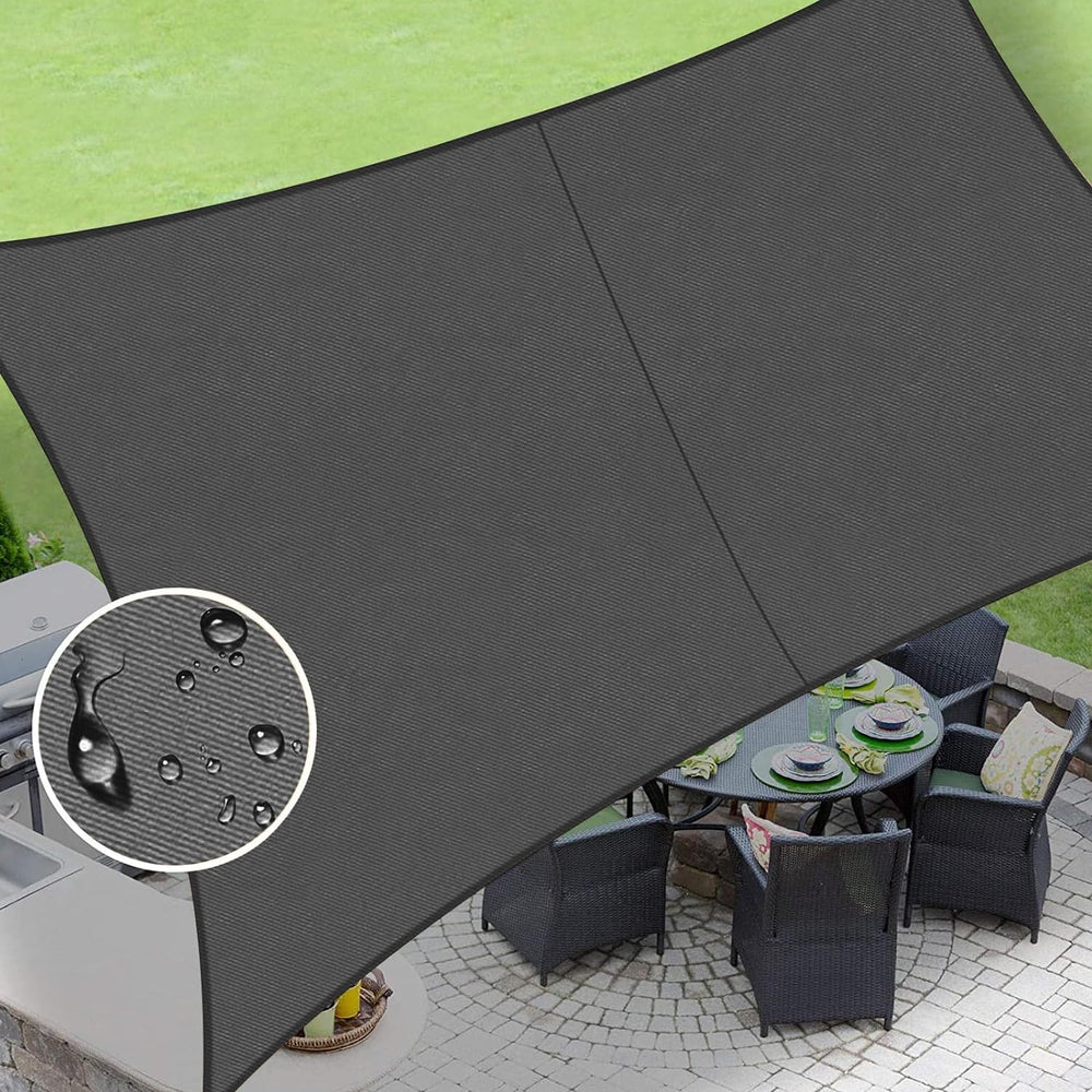 LOVE STORY 10' x 13' Waterproof Sun Shade Sail for Outdoor Patio, Dar...