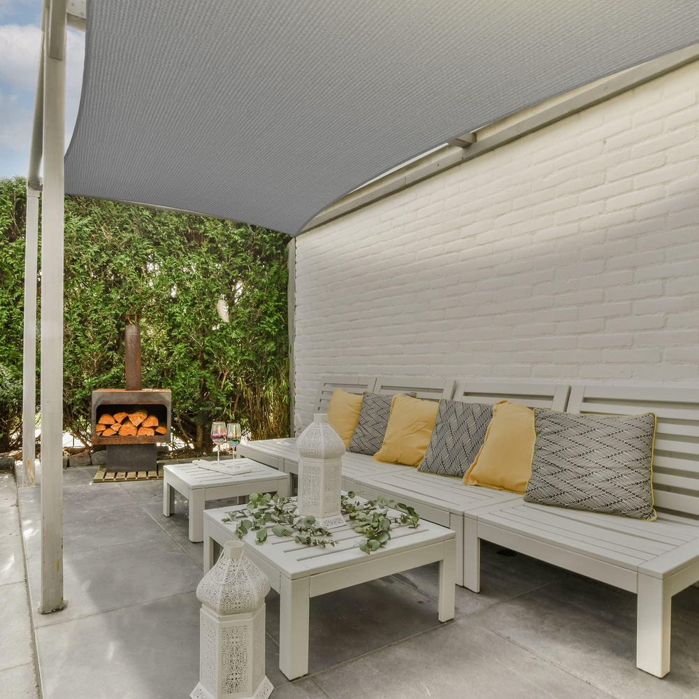 AsterOutdoor Sun Shade Sail Rectangle 8' x 12' UV Block Canopy for Pa...