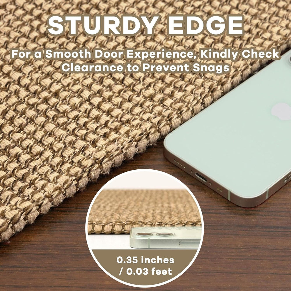 EARTHALL Woven Area Rug 4x6 Ft Washable Rugs for Entryway Non Slip Braided Th...