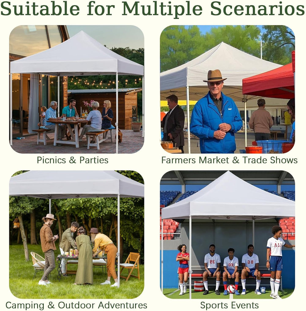 10x10 Canopy Replacement Top Cover for Pop Up Canopy Tent, Industry-Leading 3...