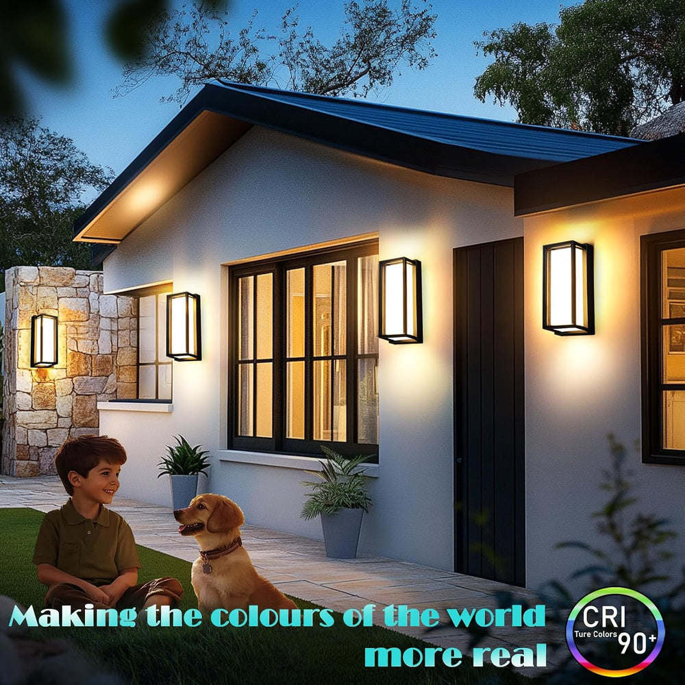 iYogaled 5CCT Outdoor Wall Sconce, 15W Dimmable Exterior Lighting fixtures