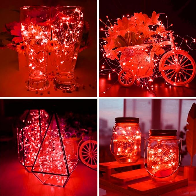 ZGWJ 50 Pack Fairy Lights Battery Operated, 7ft 20 Mini LED Fairy String Ligh...
