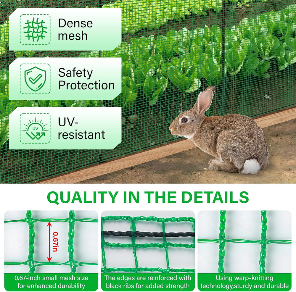 Temporary Fence with Posts,3‘x50‘ Animal Barrier Dog Portable Fencing