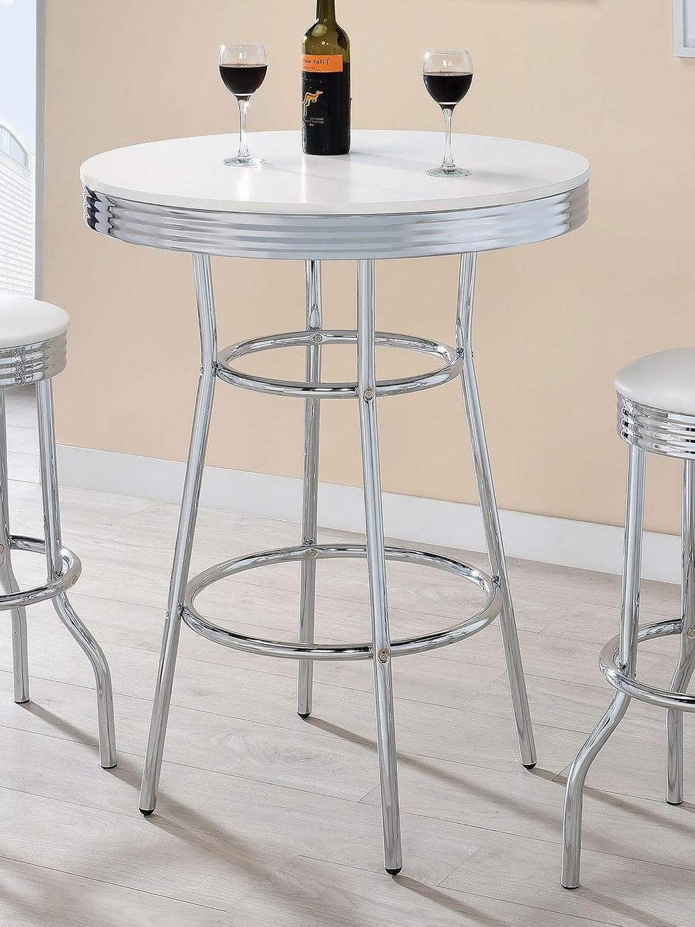 Coaster Home Furnishings Retro 1950s Soda Fountain Diner Pub Height Game Room...