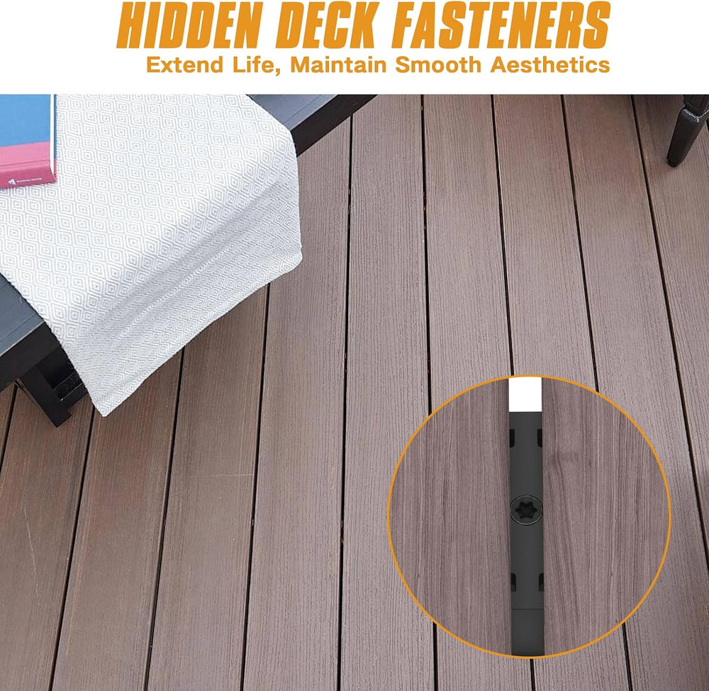 Deckit 300 PCS Hidden Deck Fasteners for Composite Decking - Universal Nylon ...
