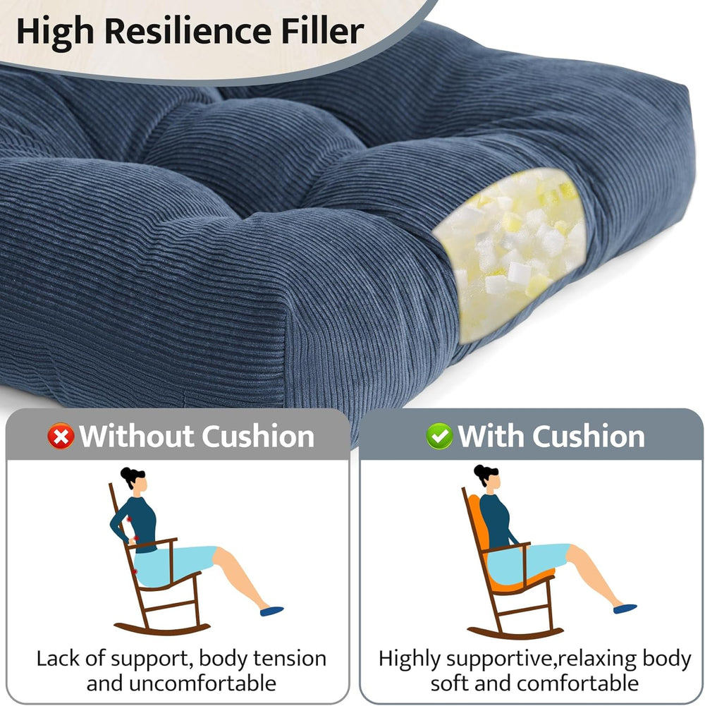mudilun Adirondack Chair Cushion 44x19x4in for Indoor Rocking Chair Pads