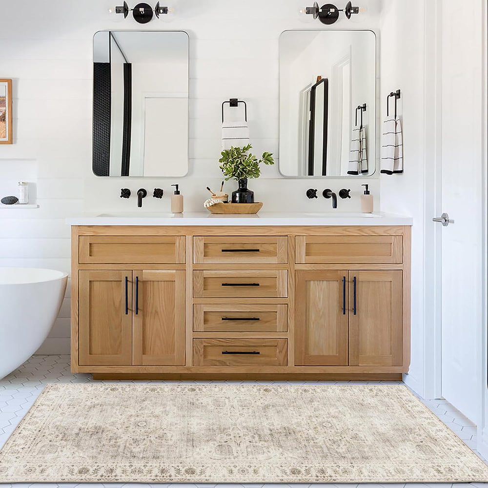 ReaLife Rugs Machine Washable Area Rug Runner - Living Room Bedroom Bathroom ...
