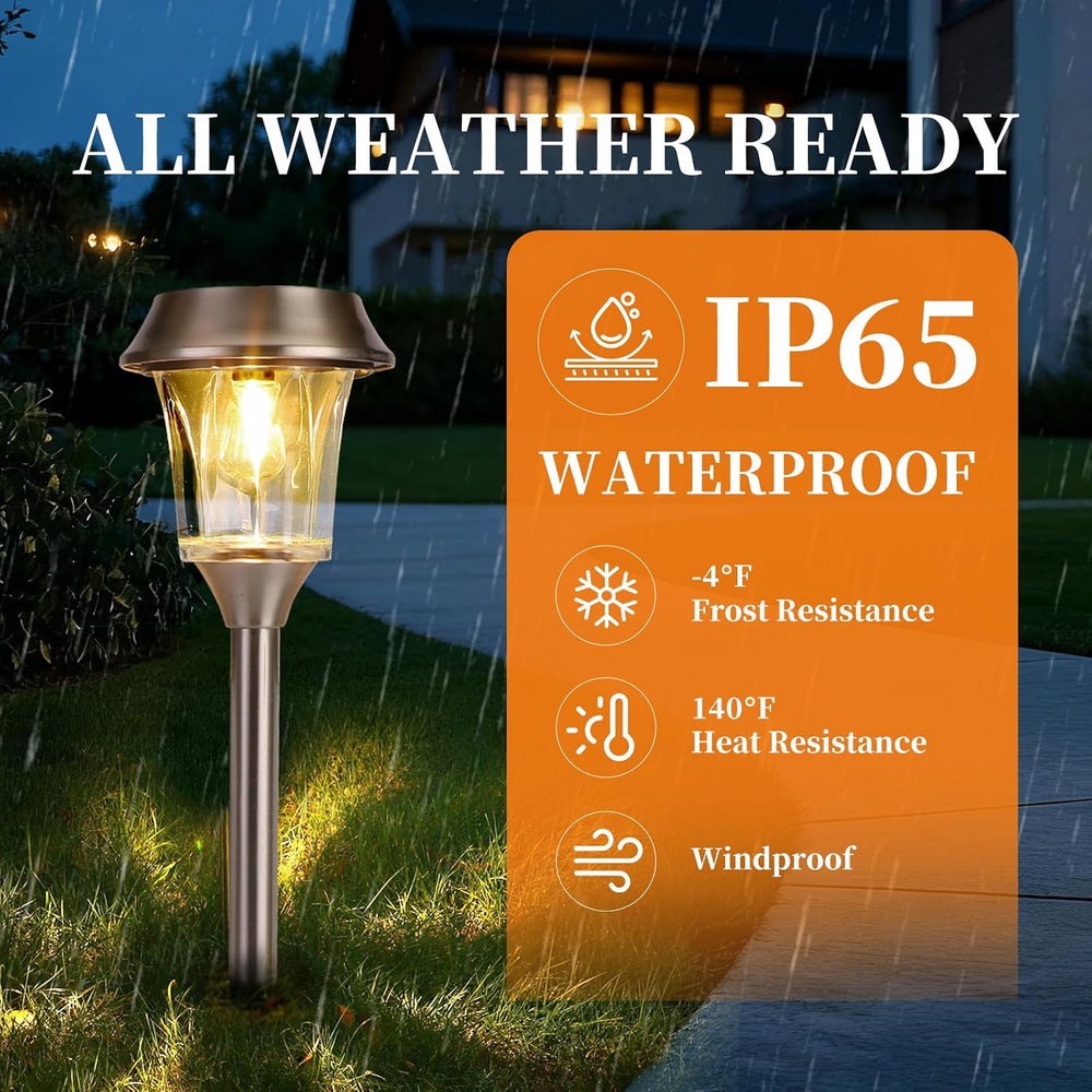 Solar Pathway Lights Outdoor, Landscape Lighting 4 Pack