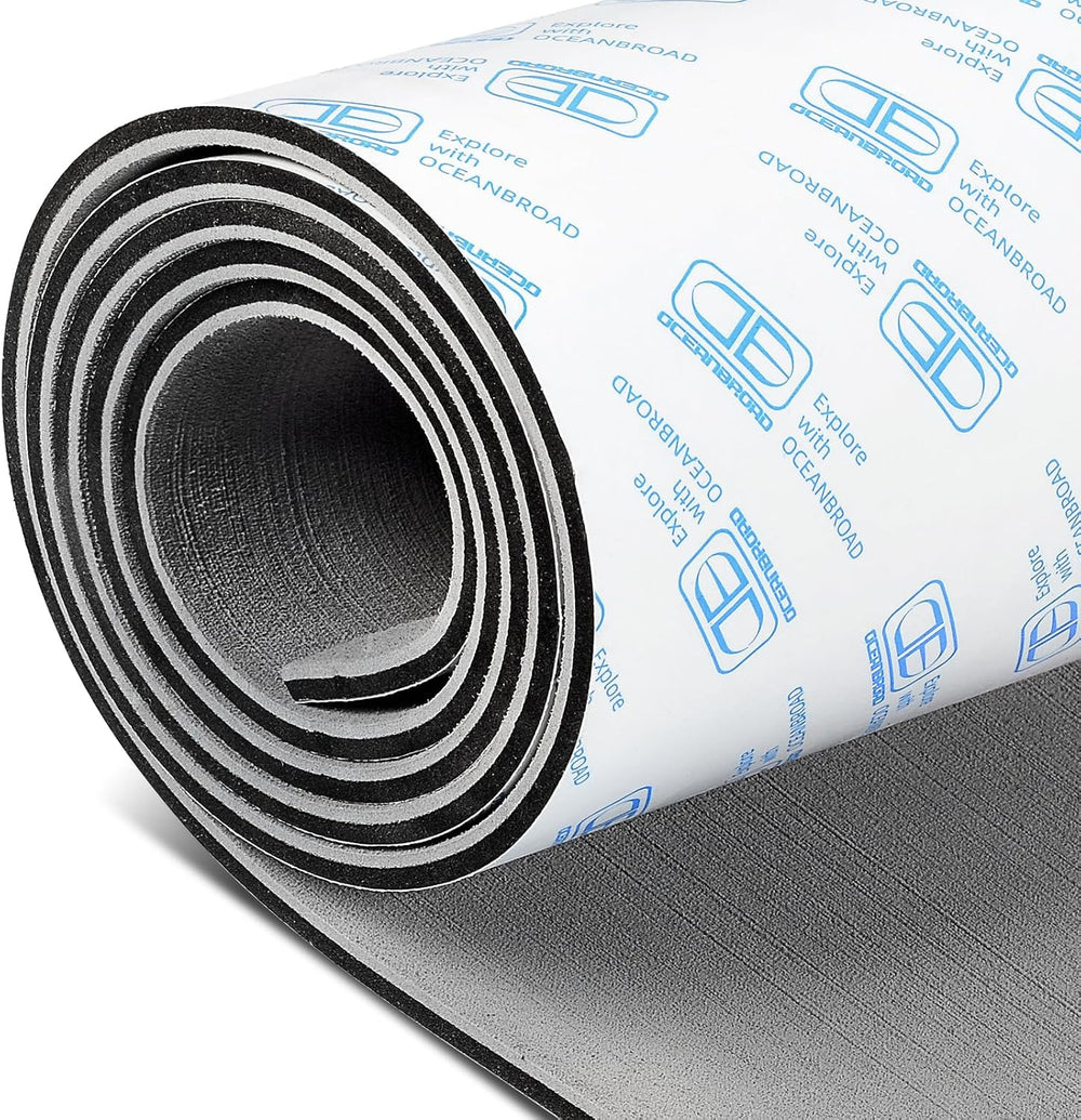 OCEANBROAD Brushed Boat Flooring Self-Adhesive EVA Foam Non-Slip Decking