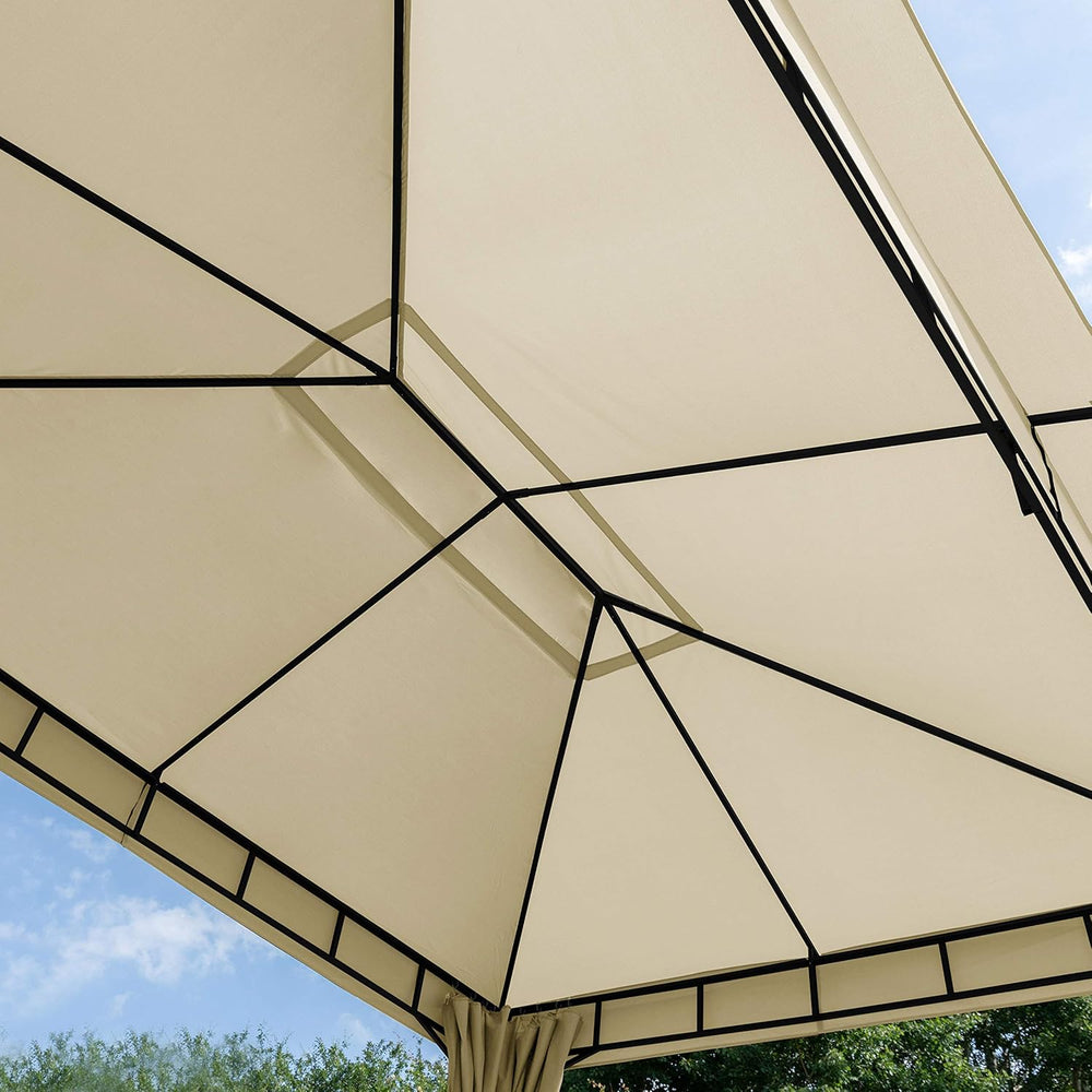 TOOLPORT 10x13 ft Gazebo, Champagne