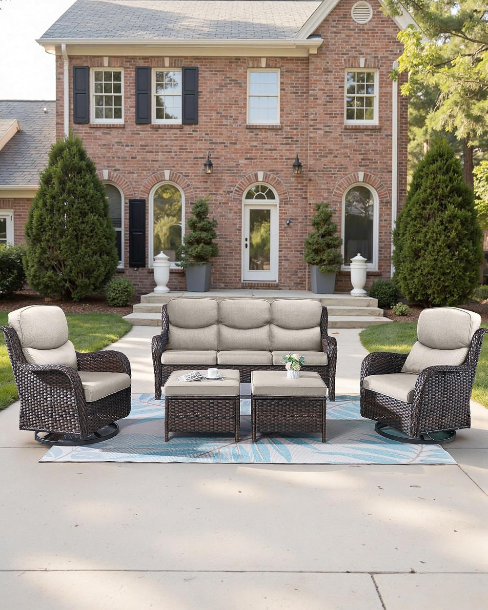 Pop 22x25/22x24 Outdoor Replacement Cushion - 1 Set High Back Deep Seat Patio...