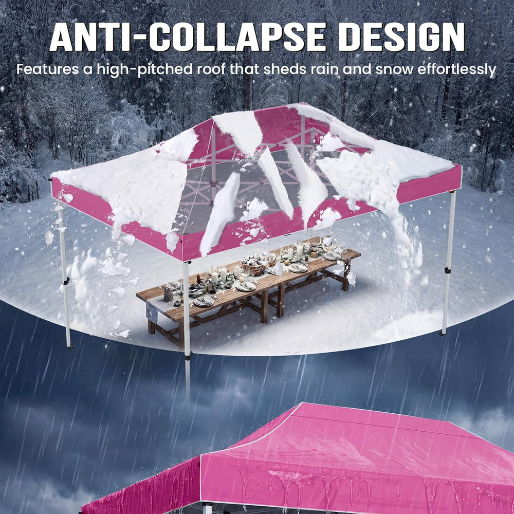 Quictent 10x15 Heavy Duty Pop up Canopy Tent with Wheeled Bag