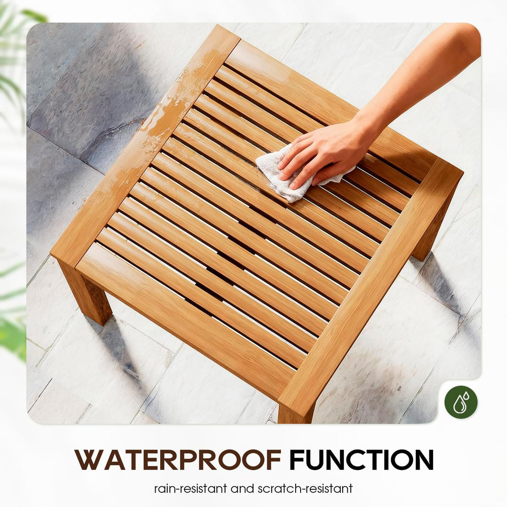 FDW 3-Piece Patio Furniture Set | Natural | Made of Acacia Wood
