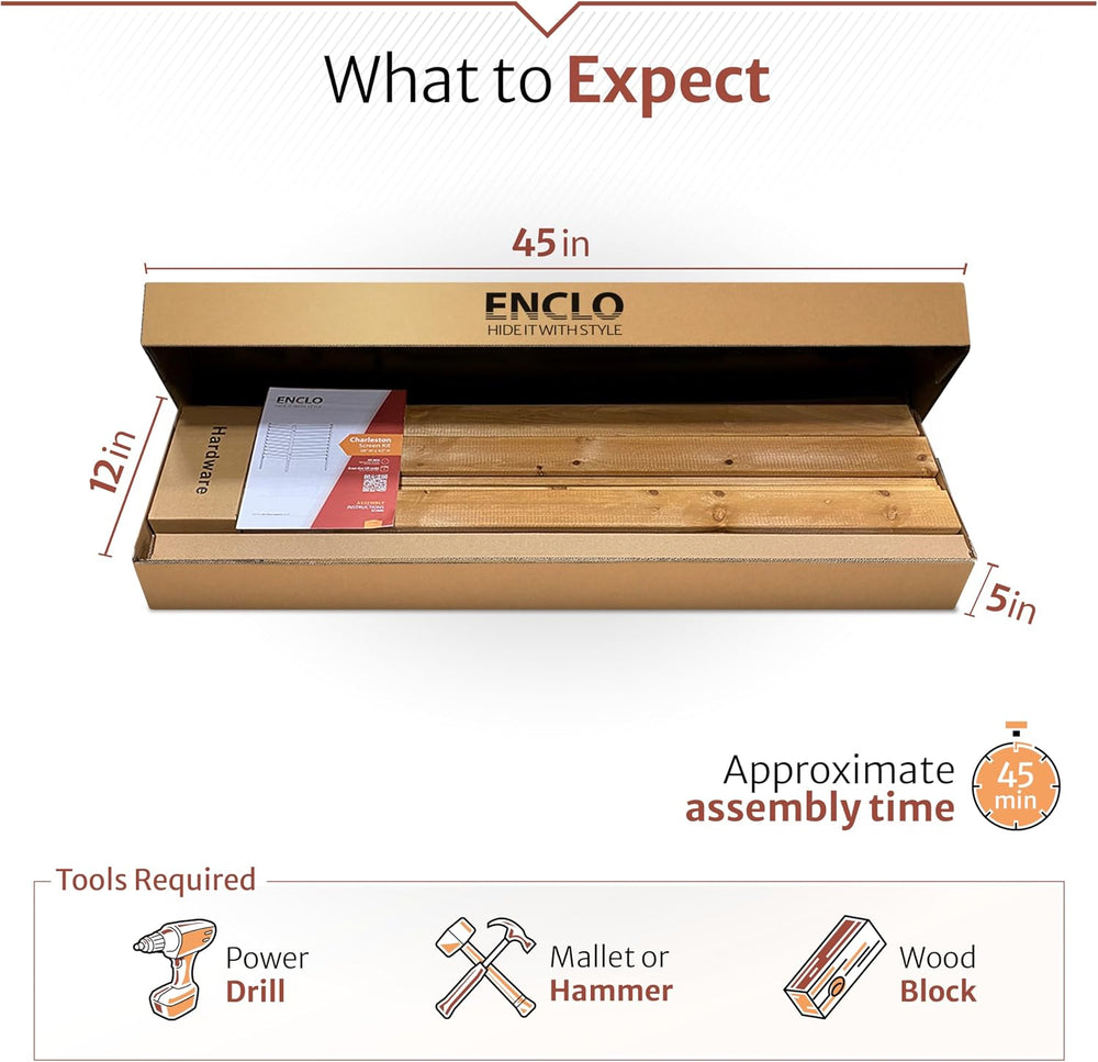 Enclo Charleston Privacy Screen, Cedar Wood, DIY No Dig Screen Kit