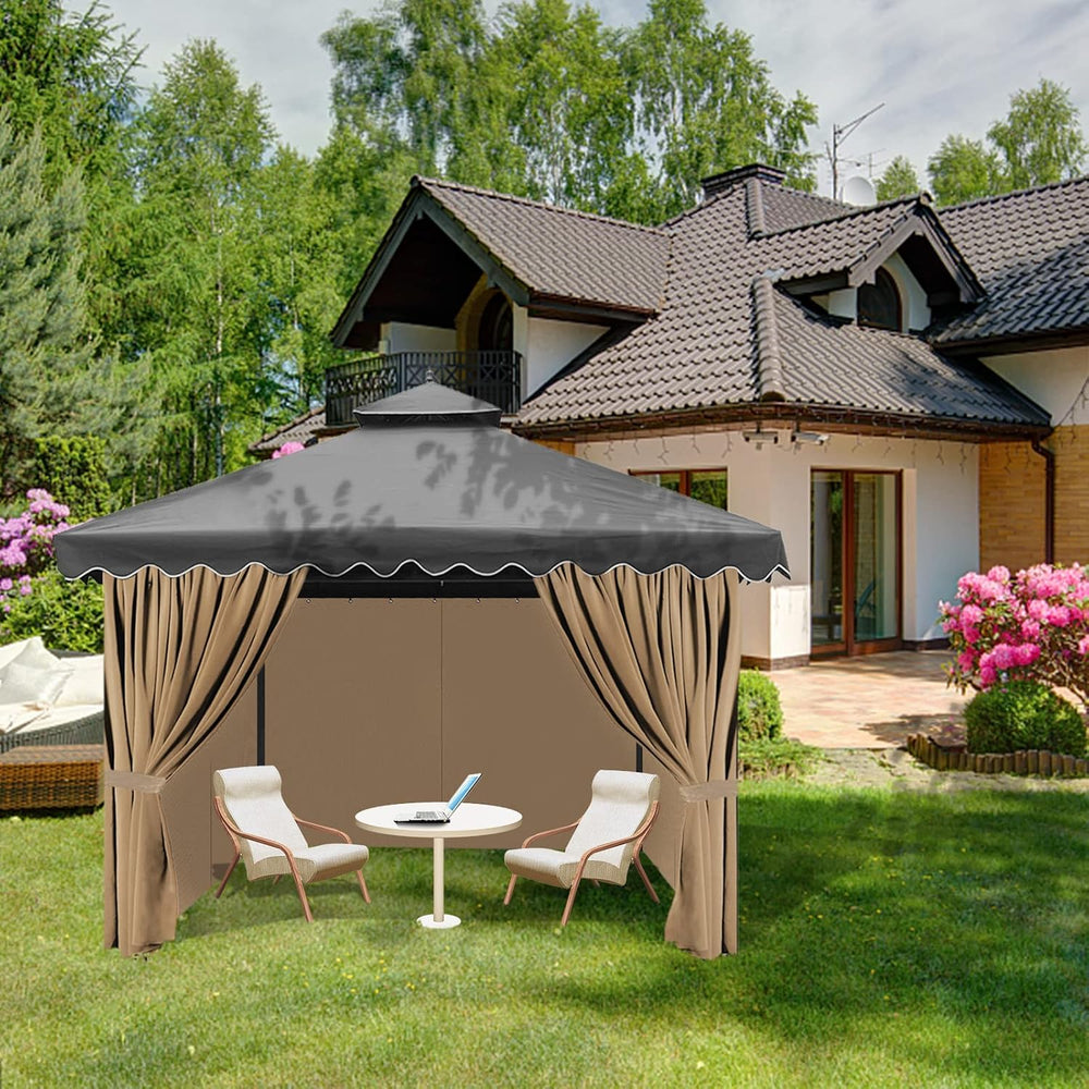 Gazebo Universal Replacement Privacy Curtain, 10'X12' Waterproof Outd...