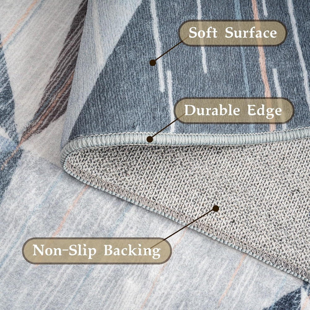 HOMFINE Washable Modern Area Rug - Geometric Style 5x7 Rugs for Living Room, ...