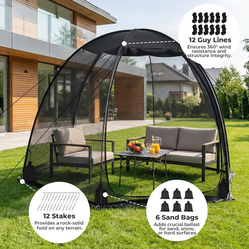 Alvantor® Pop Up Screen House Tent 10x10 FT, Snap-fit Black Mesh Screen Gazeb...