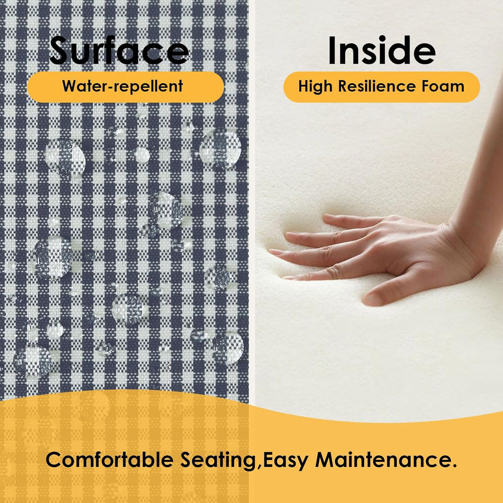 Outdoor Square Corner Seat Cushion, 19"x19"x3", Set of 4, Non ...