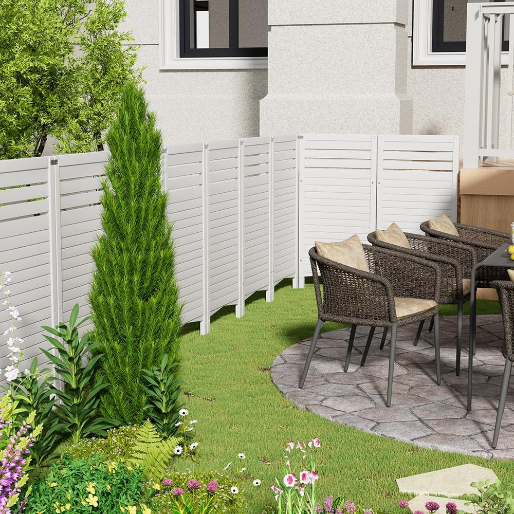 KINYING Air Conditioner Fence Privacy Screen,4 Panels Pool Equipment Trash Ca...