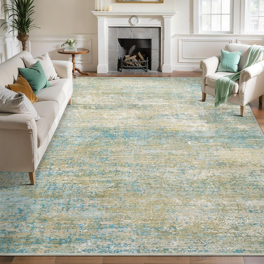 Tangsoo Abstract 5x7 Washable Area Rugs for Living Room, Non Slip Large Rug