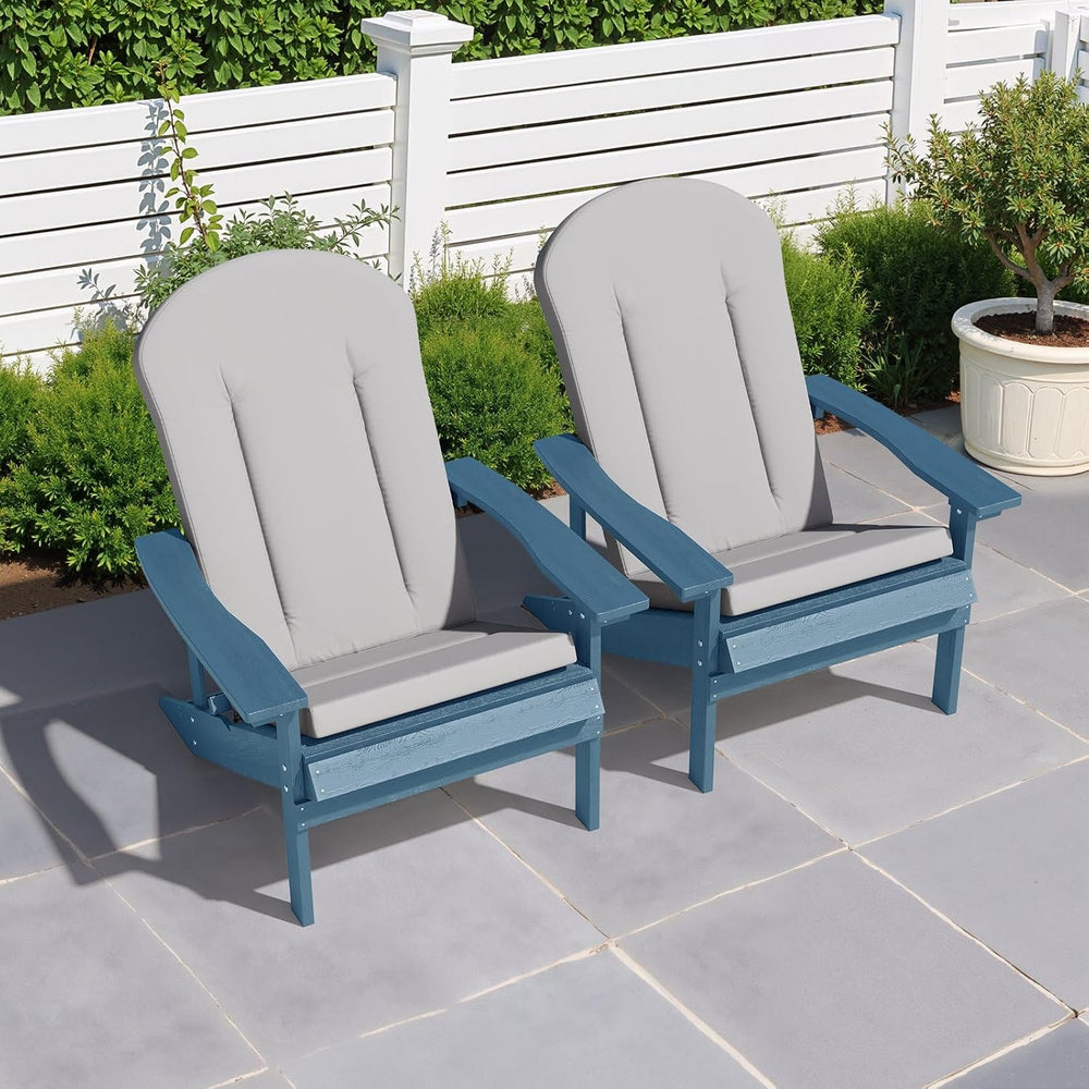 50x19.6 In Adirondack Chair Cushion Set of 2, Outdoor Chair Cushion