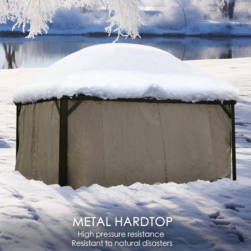 Kozyard Alexander 12' x 18' Hardtop Gazebo, Aluminum Frame