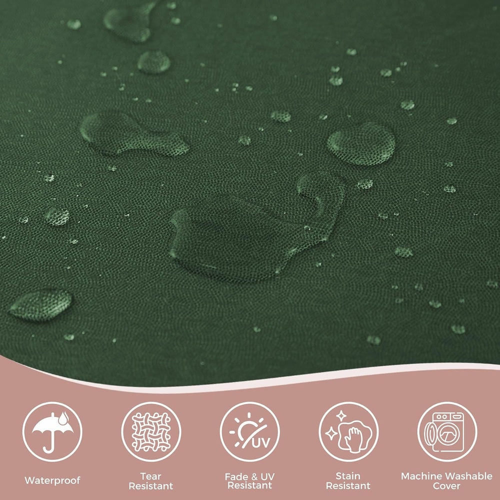 Outdoor Loveseat Cushions, 46×26×4 Inch, Waterproof, Forest Green
