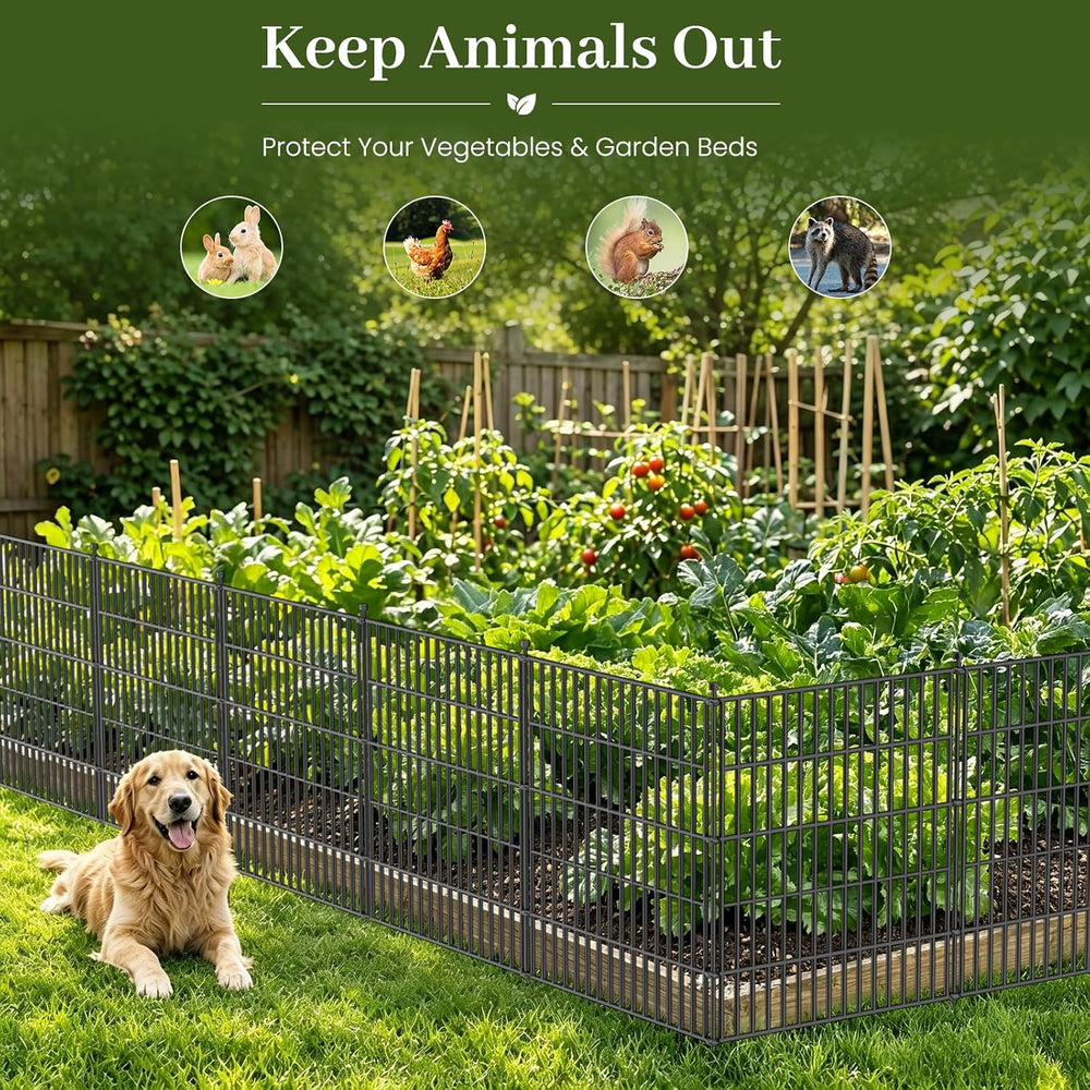 No Dig Garden Fence Outdoor for Yard, 40in (H) x 23.6ft(L)