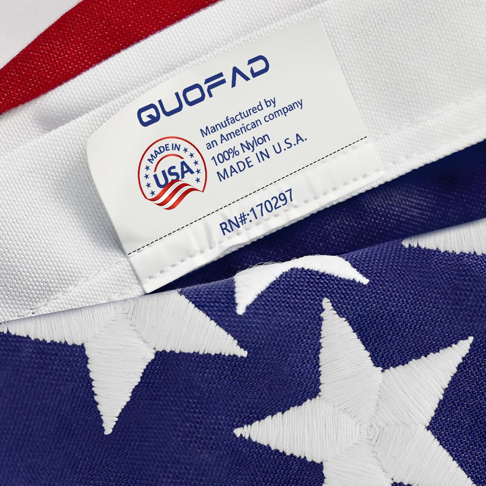 Made in the USA American Flag 3x5 Outdoor Heavy Duty,Sturdy Durable Nylon Ame...