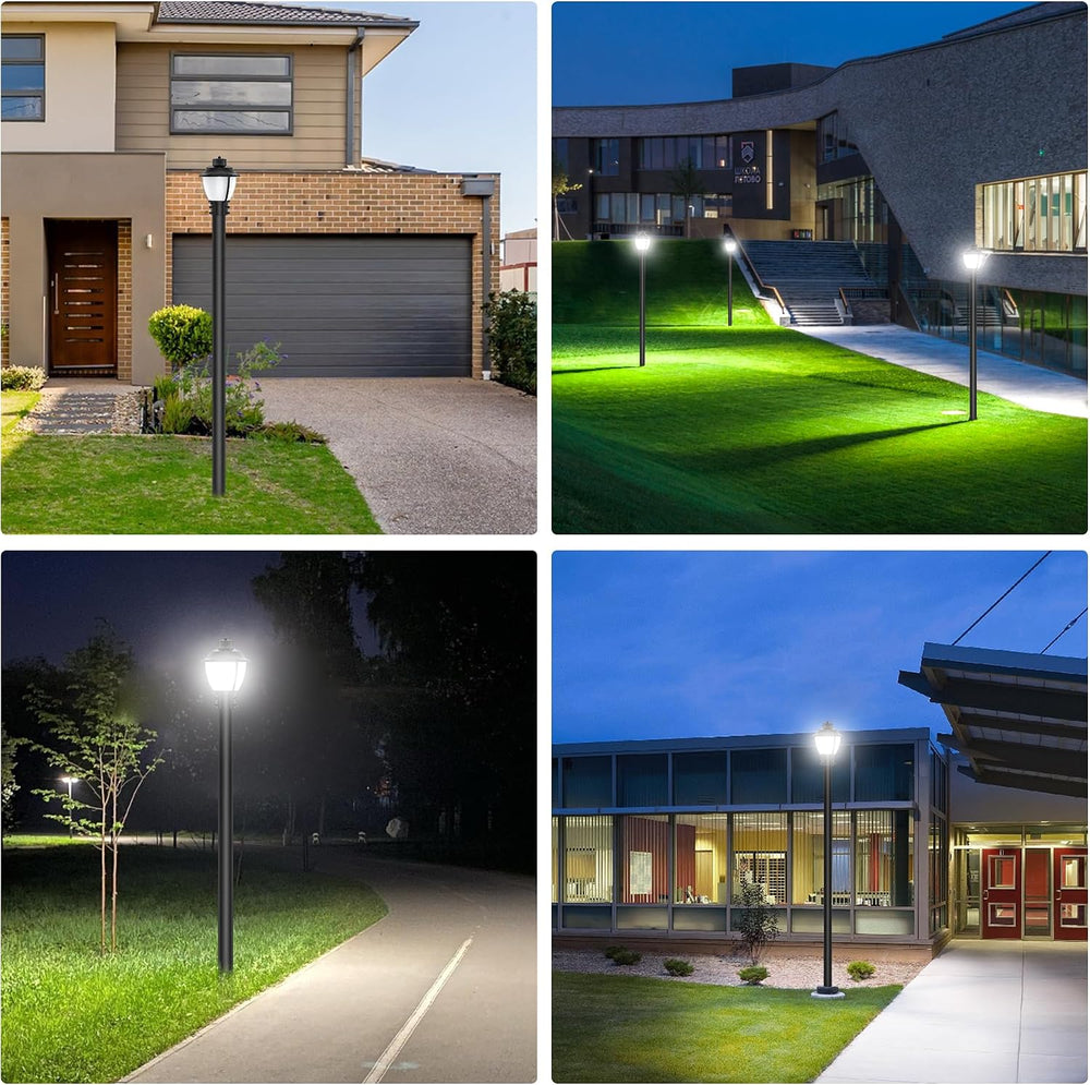 LED Post Top Light with Dusk to Dawn Photocell 60W LED Pole Area Lights ETL