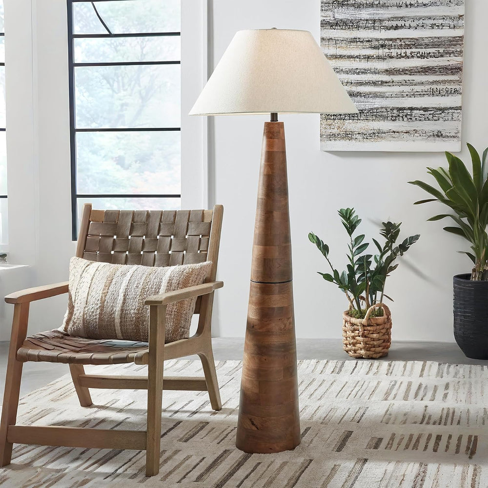 Signature Design by Ashley 1-Piece Contemporary Wood Floor Lamp