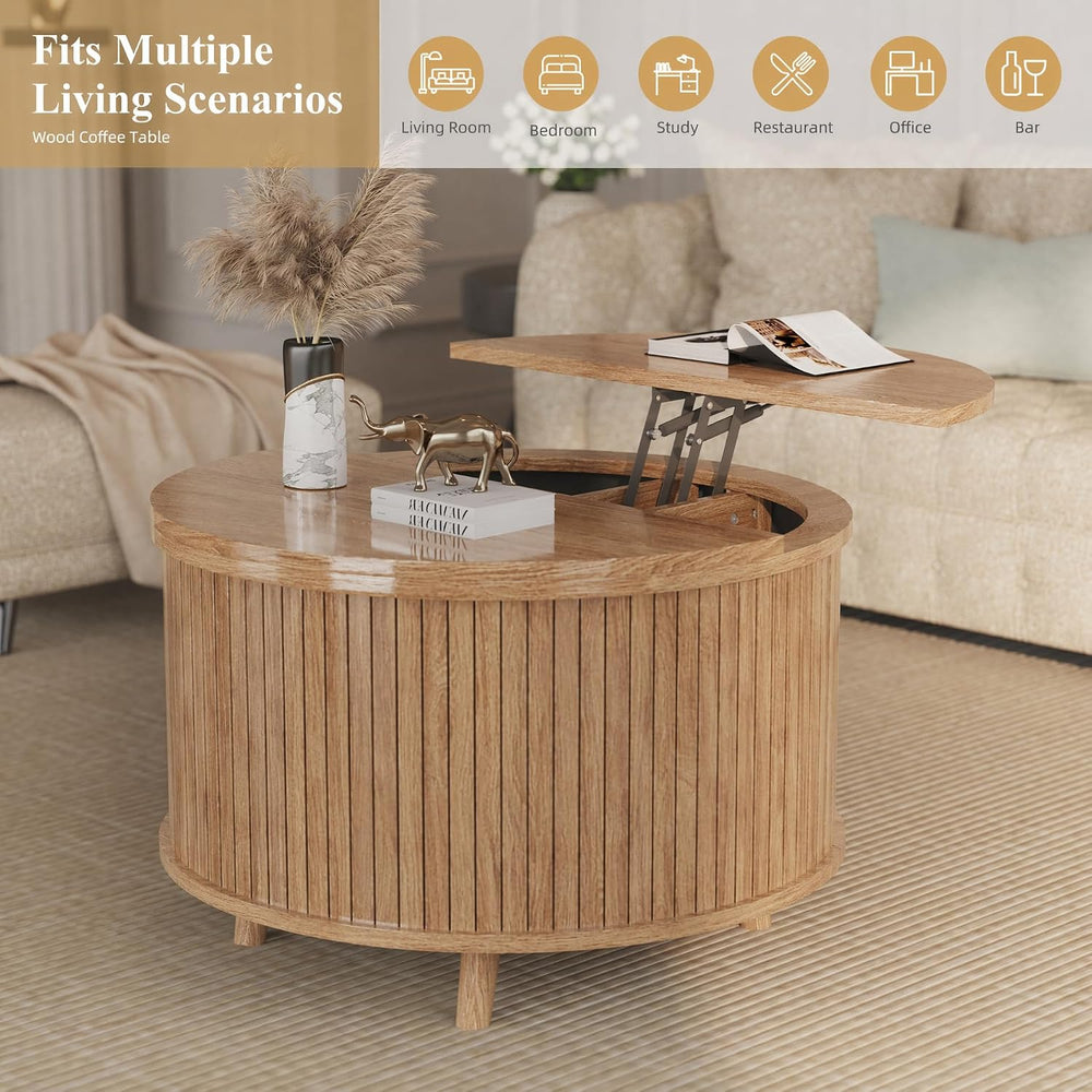 Easyego Lift Top Coffee Table for Small Spaces, 31.5" Mid-Century Modern...