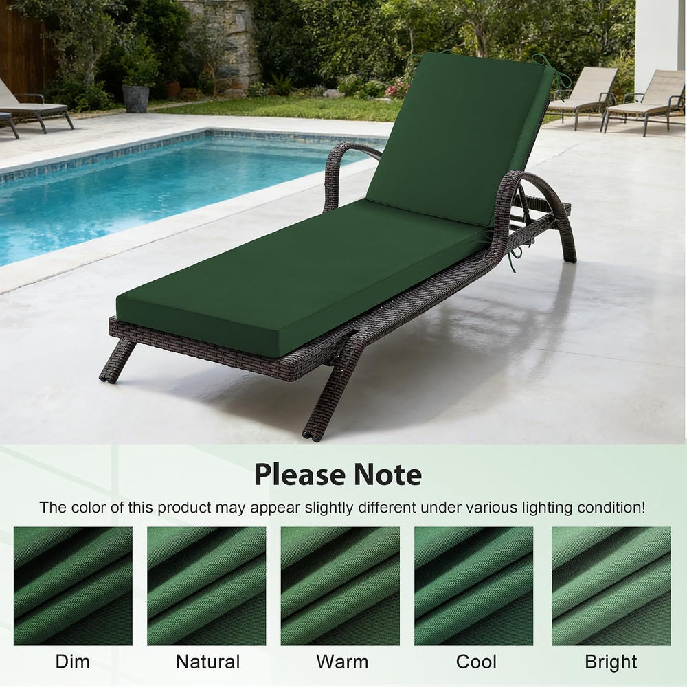 Chaise Lounge Cushions Outdoor, 72x 21x 3 Inch Waterproof & Fade-Resistan...